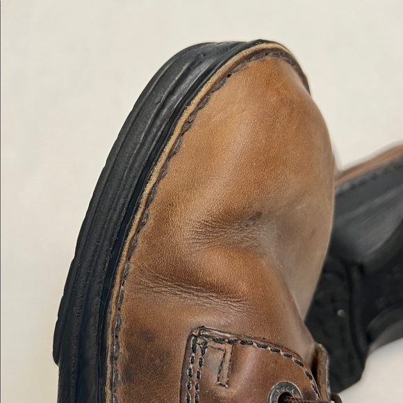 BIRKENSTOCKS BROWN LEATHER VINTAGE OXFORD SHOES - Picture 14 of 16